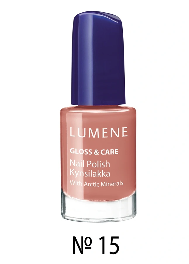 Лак Сяючий блиск та догляд Lumene Gloss and Care Nail Polish №15 абрикосовий, перламутр 5 мл
