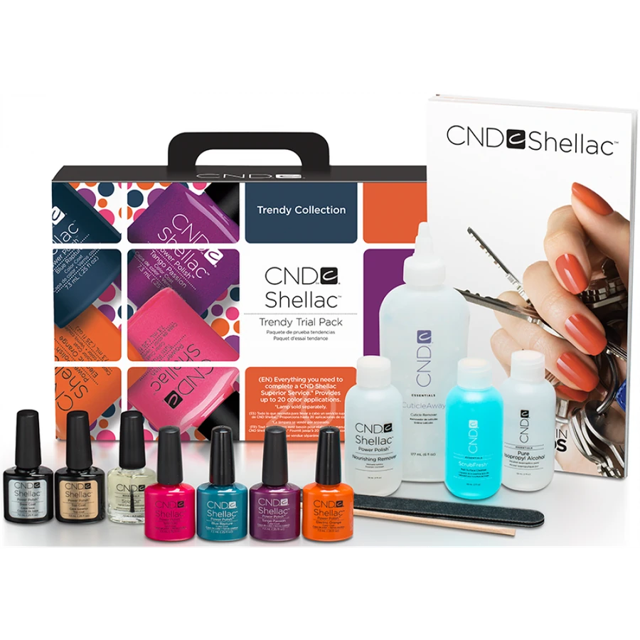 Професійний набір гель-лаків Shellac CND Shellac Trendy Collection Trial Pack