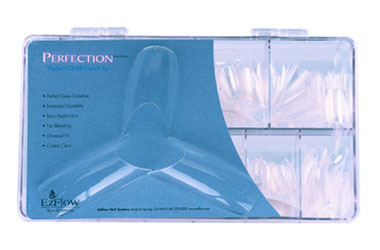Типси без контактної зони №3, 50 шт EzFlow Perfection Perfect Clear French Tips №3