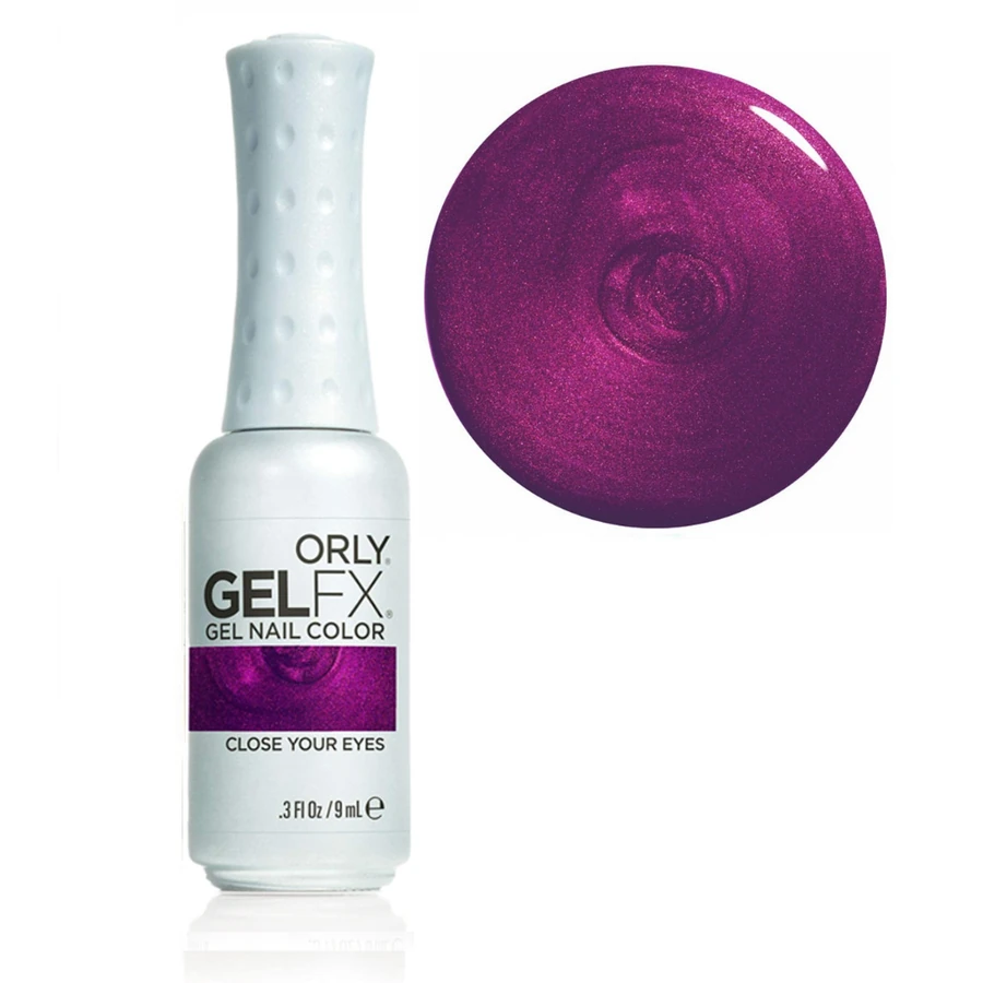 Гель-лак ORLY Gel FX Close Your Eyes пурпурний, з шиммером 9 мл
