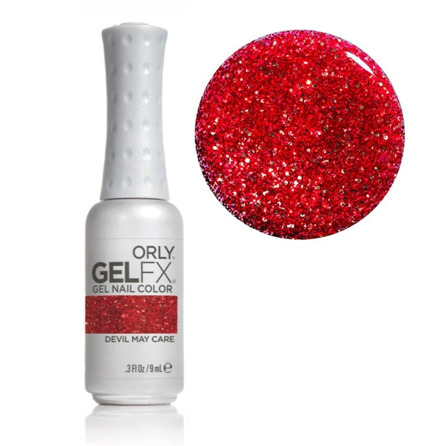 Гель-лак ORLY Gel FX Devil May Care червоно-рубіновий, з глітером 9 мл