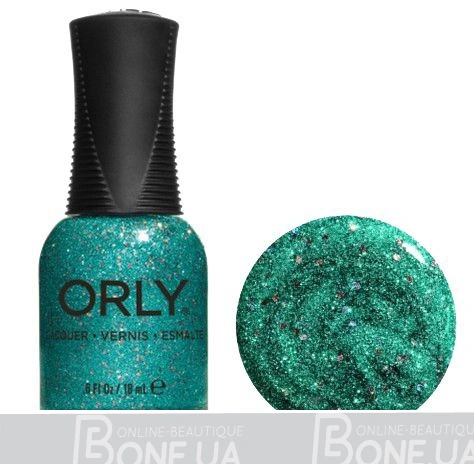 Лак ORLY Steal the Spotlight бірюзовий з рожевими вкрапленнями, глітер 18 мл