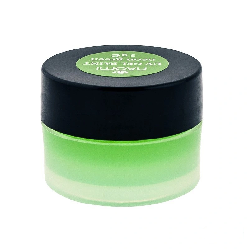 Гель-фарба, зелений неон Naomi Neon Green UV Gel Paint 5г