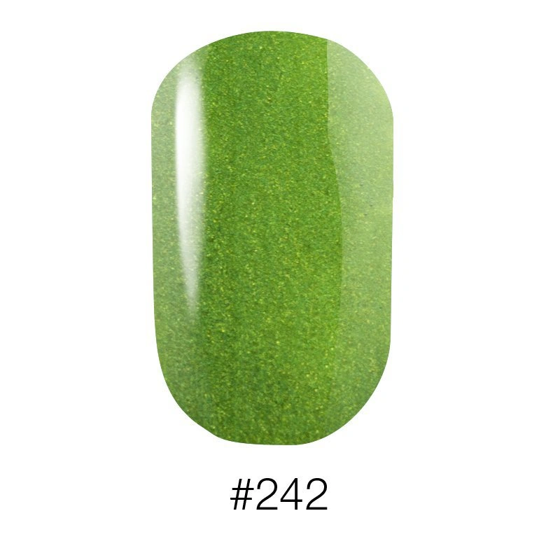 Лак Naomi Nail Lacquer 242 Naomi зелений з глітером 12 мл