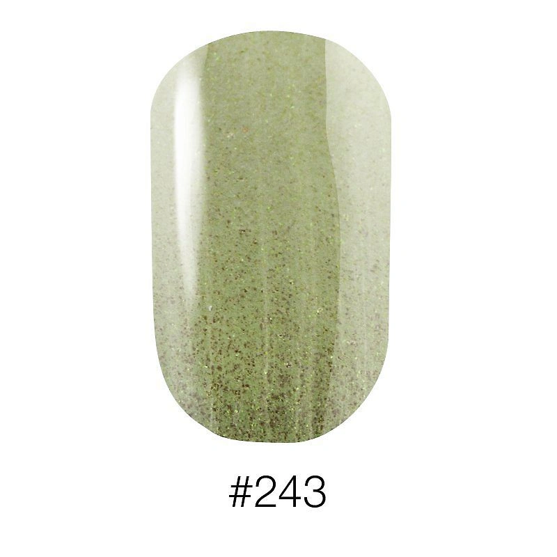 Лак Naomi Nail Lacquer 243 Naomi зелений з глітером 12 мл