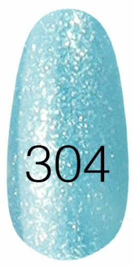 Лак Kodi Nail Polish №304 блакитний з глітером 15 мл