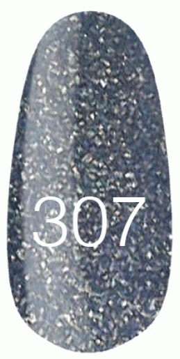 Лак Kodi Nail Polish №307 темно-синій із гліттером 15 мл