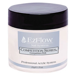 Швидкотвердіє прозоро-рожева акрилова пудра EzFlow Competitors Pink Acrylic Powder 21 г