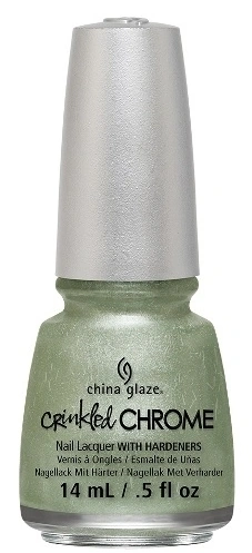 Текстурний лак China Glaze Wrinkling The Sheets сріблясто-м`ятний, перламутр (ефект м`ятої фольги 14 мл