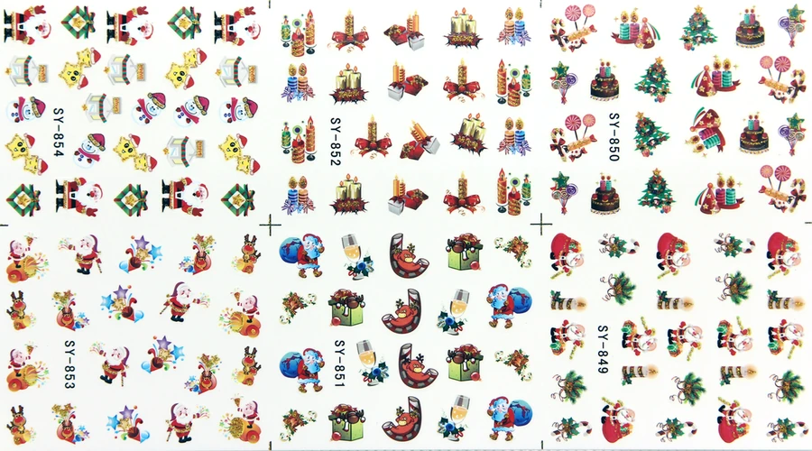 Водні наклейки на нігті YRE Water Stickers 849-853
