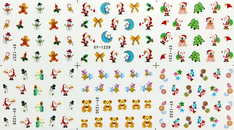 Водні наклейки на нігті YRE Water Stickers 1231-1227