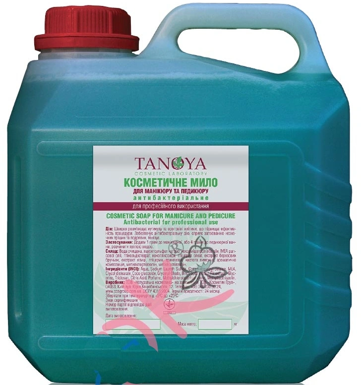 Рідке мило бактерицидне для манікюру та педикюру Tanoya Antibacterial liquid soap 3000 мл